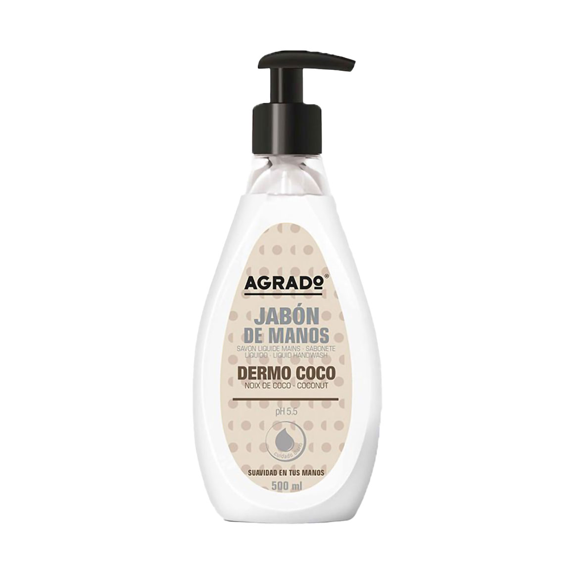 Рідке мило для рук Agrado Liquid Hand Soap Dermo Coconut, 500 мл